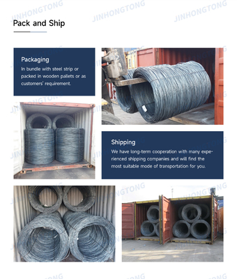 Rame di ferro di acciaio ad alto tenore di carbonio 5,5 mm 6,5 mm laminato a caldo Q195 SAE1008 per la fabbricazione di unghie ISO9001 2008 certificato