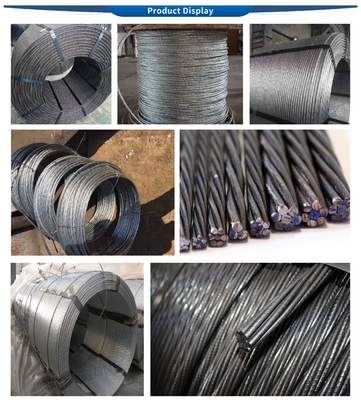 Stringhe di filo di acciaio a strato non legato ad alto tenore di carbonio a basso tenore di carbonio per calcestruzzo pretensato