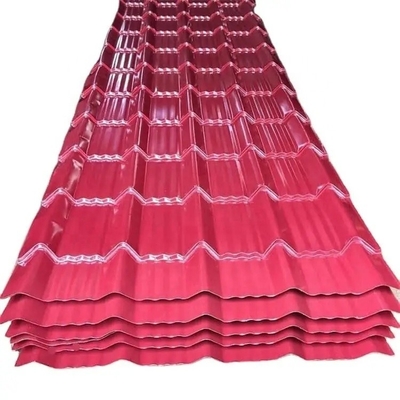 Larghezza personalizzata Granuli di pietra colorati Piastra per tetto in zinco Ral7016 0,35mm Piastra per tetto in acciaio colorato per la costruzione