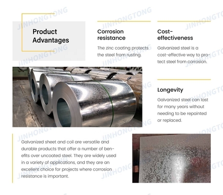 Rivestimento di spangolo regolare Z10-Z275 bobina di acciaio elettro galvanizzato 22 24 26 calibro laminato a freddo oliato rotoli di acciaio galvanizzato