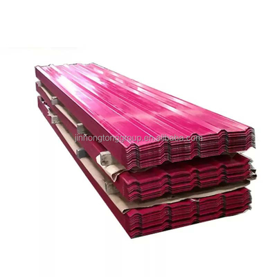 SGCC SGCH Acciaio ondulato rivestito Ppgi Ppgl Lastre di copertura 0,50 mm Lastre di copertura in metallo colorato Imballaggio standard idoneo al mare