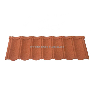0.4 mm Spessore Pietra rivestita piastrella per tetto larghezza edilizia 665-1000 mm Materiale per il tetto di villa esportatore