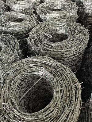 Ferro filo diretto standard galvanizzato inverso torsione filo spinato 1,6 mm x 100 metri per i clienti'requirement al buono