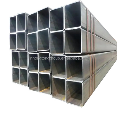 Tubi di acciaio al carbonio rettangolari Erw tubi quadrati di acciaio con superficie nera e tubo speciale 80 X 80