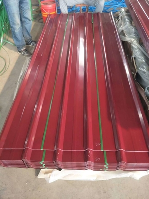 Acciaio colorato rivestito corrugato lamiere di acciaio colorato copertura/muro rivestimenti metallici copertura piastrelle Tolleranza spessore /-0,01mm Larghezza /-1mm