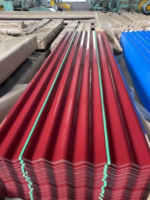 Piastra di tetto ondulato di zinco a spangolo minimo rivestita di colore piastrella di tetto in acciaio pre-dipinta per varie applicazioni