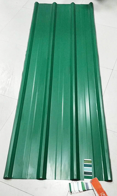 SGCC Mid Hard corrugato di colore lamiera galvanizzata DX51D DX52D 0.5MM 0.8MM Verde PPGI lamiera per il tetto per i vostri requisiti