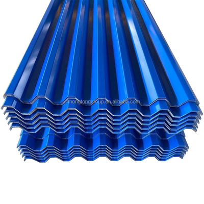 Piastrelle di copertura in acciaio ondulato di colore zinc galvanizzato PPGI Piastra rivestita per costruzioni a 0,2 4 mm Spessore Standard ASTM