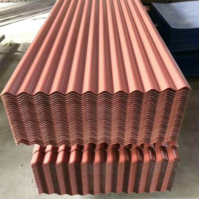 Spessore 0,2 4 mm Lastra di acciaio galvanizzato ondulato rivestita a colori da 4 piedi x 8 piedi per tetti SGCC/CGCC/DX51D Z/Q195-Q345