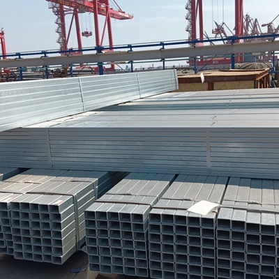 Non-Alloy Mild Carbon Steel Square Pipe ASTM A106 A36 BS Shs Galvanized Square Pipe Hot-dip Tube Box Bar Iron Pipe Prezzi EMT