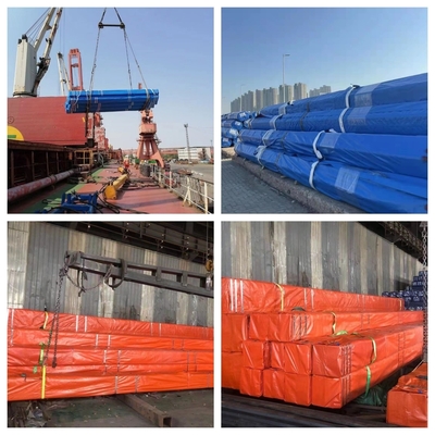 Non-Alloy Mild Carbon Steel Square Pipe ASTM A106 A36 BS Shs Galvanized Square Pipe Hot-dip Tube Box Bar Iron Pipe Prezzi EMT