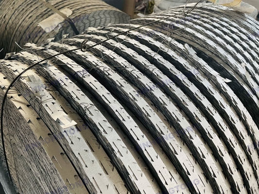 500 mm di diametro serpente filo rasoio ferro filo Concertina tipo rasoio croce rasoio anti arrampicata lama filo spinato 304 acciaio inossidabile