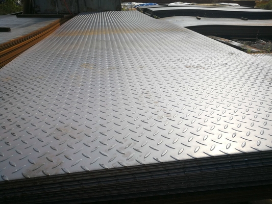 Q235 Q235B St37 St42 St35.4 St35 Piastra di foglio per la costruzione edilizia Piastra a quadri di acciaio standard a carbonio laminata a caldo