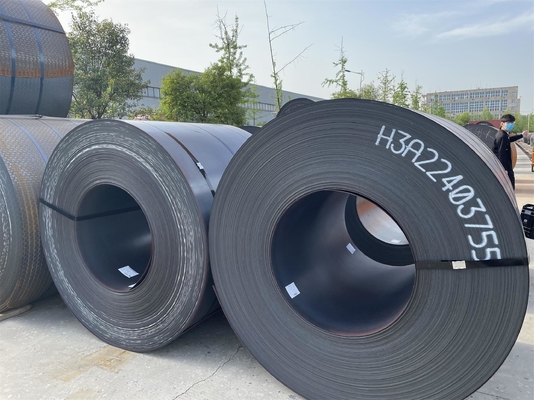 Grado Ss400 Q235 Q355 A36 Grade50 S235jr 1.2mm 1.5mm 1.1mm a 12mm Soft HRC Ms Black Carbon Hot Rolled Strip Slite Steel Coil per piastre di contenitori