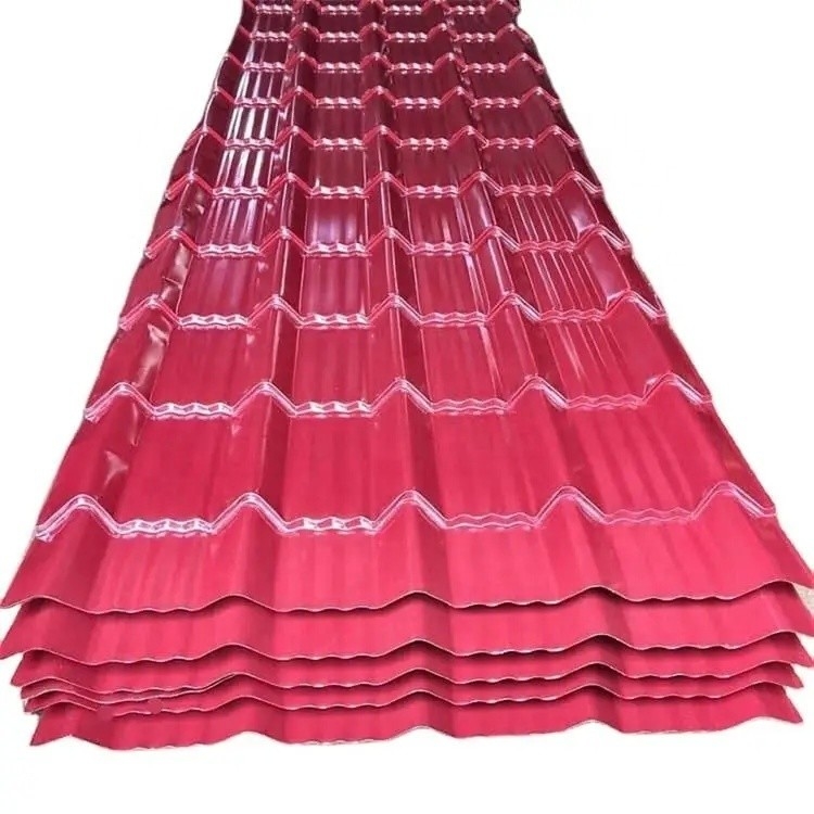 Tolleranza al corrugato del tetto preverniciato ± 1% Pacchetti Standard Seaworth Packing Ral 5001 Lastre di tetto corrugato colorate