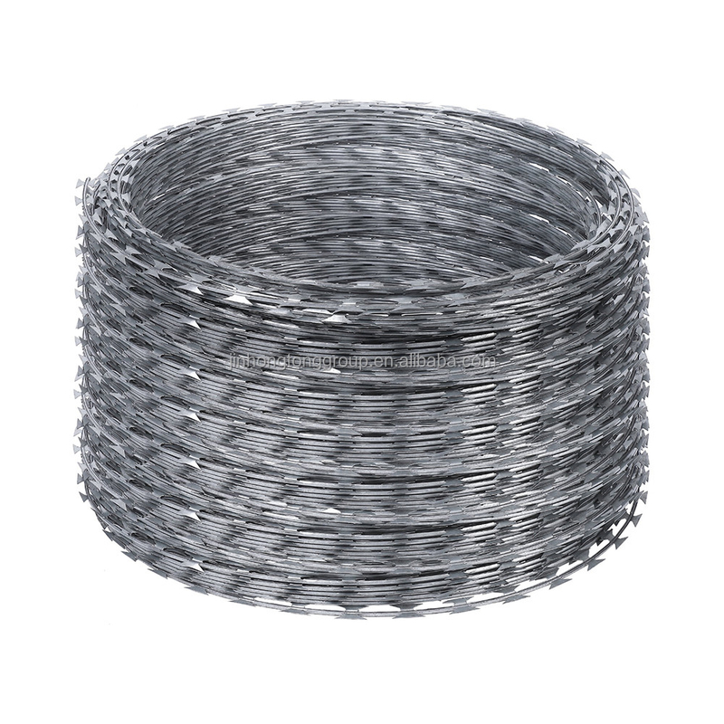 Concertina Wire Hot Dip Razor Fence Barbed Wire BTO-22 per il Residence District Performance