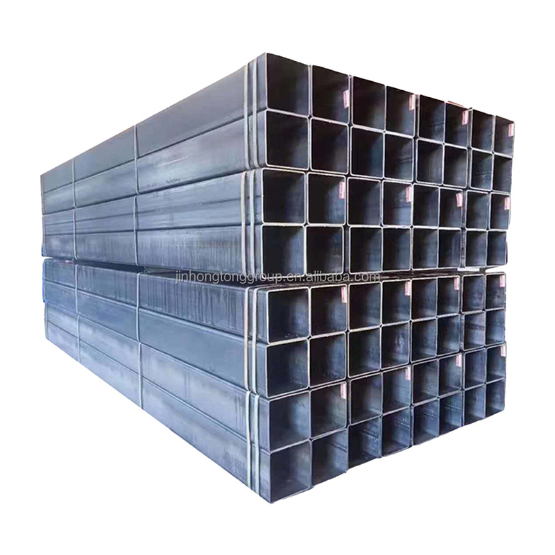 Forma di sezione rettangolare galvanizzata a caldo SHS 40x40 tubo quadrato tubo di acciaio ondulato con tappo di tubo di plastica