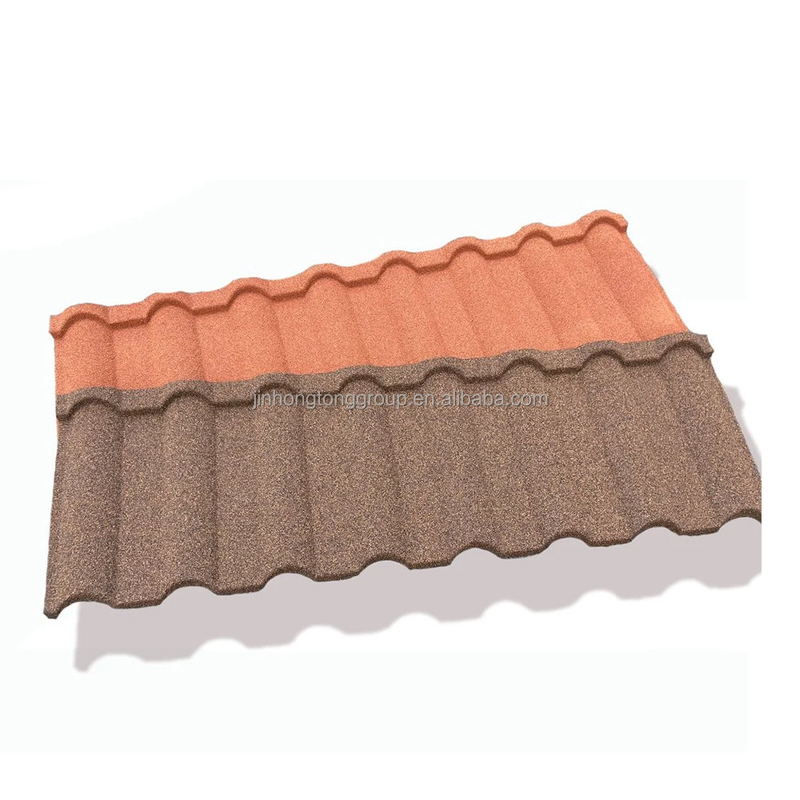 Piastrelle di tetto piatto 300 * 400mm 3,2 kg Peso pietra rivestita passo piastrelle di tetto fogli per ufficio edificio campione si prega di contattarci