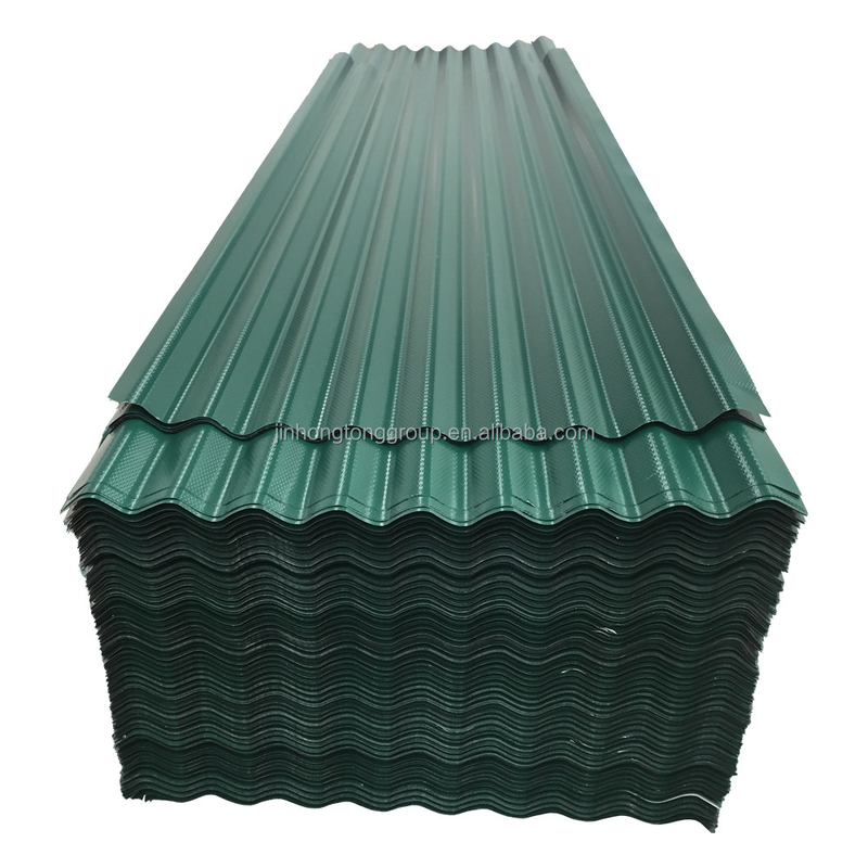 SGCC Mid Hard corrugato di colore lamiera galvanizzata DX51D DX52D 0.5MM 0.8MM Verde PPGI lamiera per il tetto per i vostri requisiti