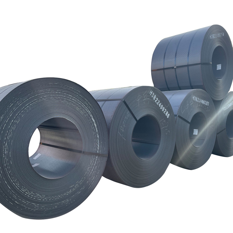 Coil di acciaio al carbonio nero laminato a caldo da 2 mm, 3 mm, 5 mm, 10 mm, 12 mm e 50 mm con superficie liscia