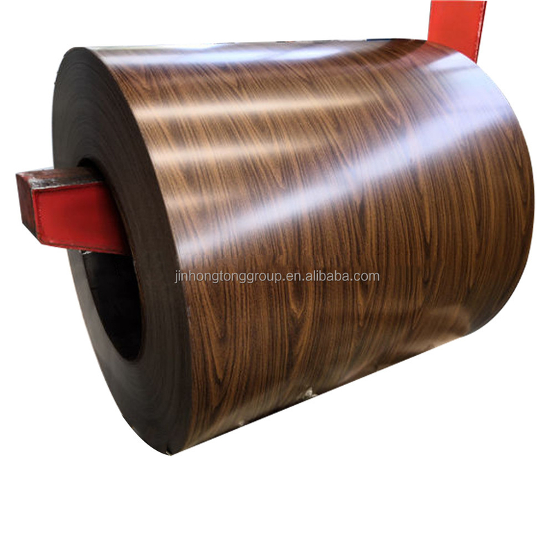 ISO9001 Certificato Legno Verniciato PPGI bobine Z100 rivestito bobina di acciaio zinco ondulato PPGI RAL 3028 0.3 * 1000 Specifica