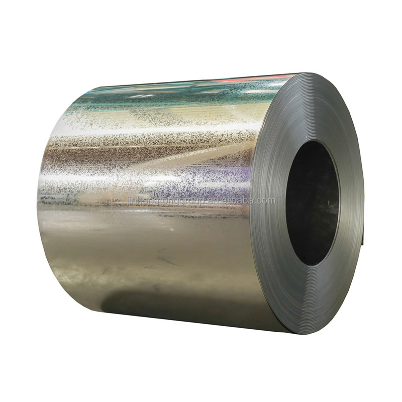 Regolare Spangle zinco rivestito bobine di acciaio al carbonio 0,8 mm 60 g 100 g 150 g 200 g per la produzione di fogli ondulati basso carbonio GI / GL