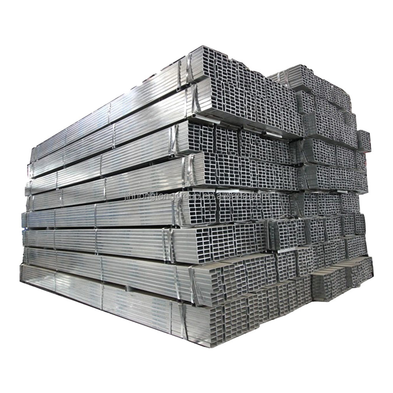 Tubo quadrato 50x50mm Nero Tubo di ferro rettangolare 1.8mm Spessore Tubo quadrato galvanizzato immerso a caldo